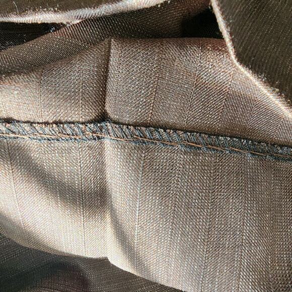 Kenneth Cole Reaction Wool Stop Blend Brown 32x28 Dress Pants Flat Front New - Picture 7 of 8